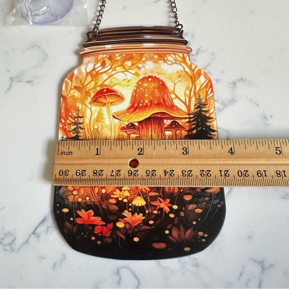 Mushroom Fantasy Painted Acrylic Mason Jar Suncatcher
Hanging Cottage Home Decor - Picture 10 of 10